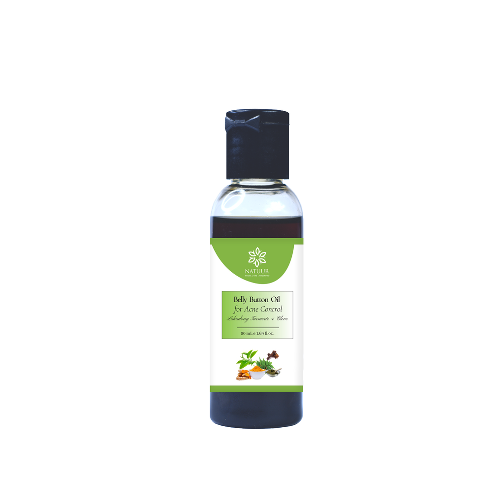 Belly button oil for acne control - front image