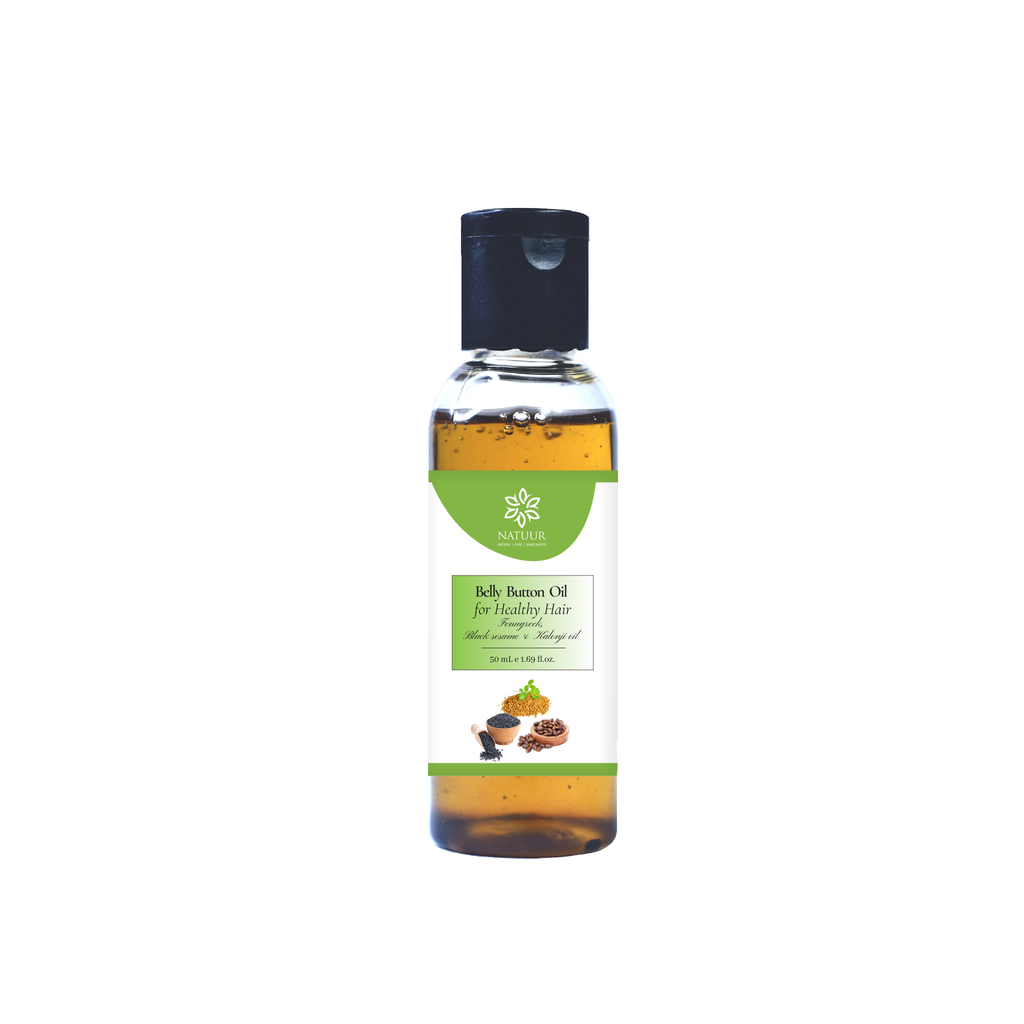Belly Button Oil for all healthy hair - front side
