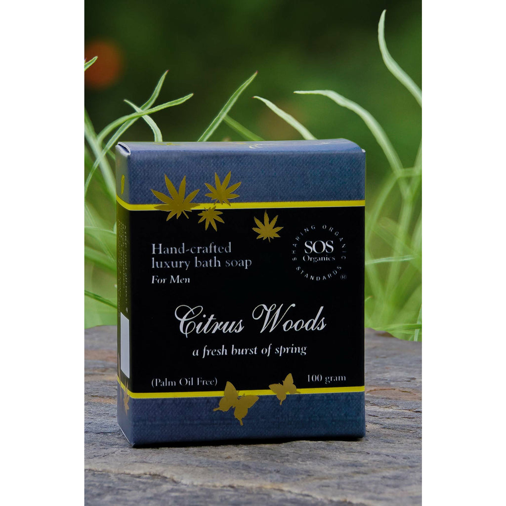 Hemp soap for men citrus wood