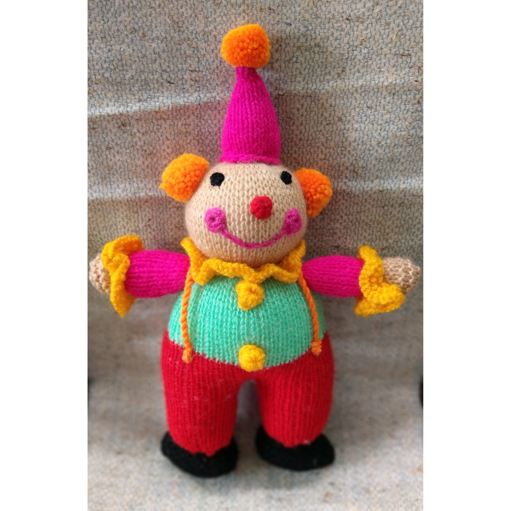 Hand knitted Clown Soft Toy