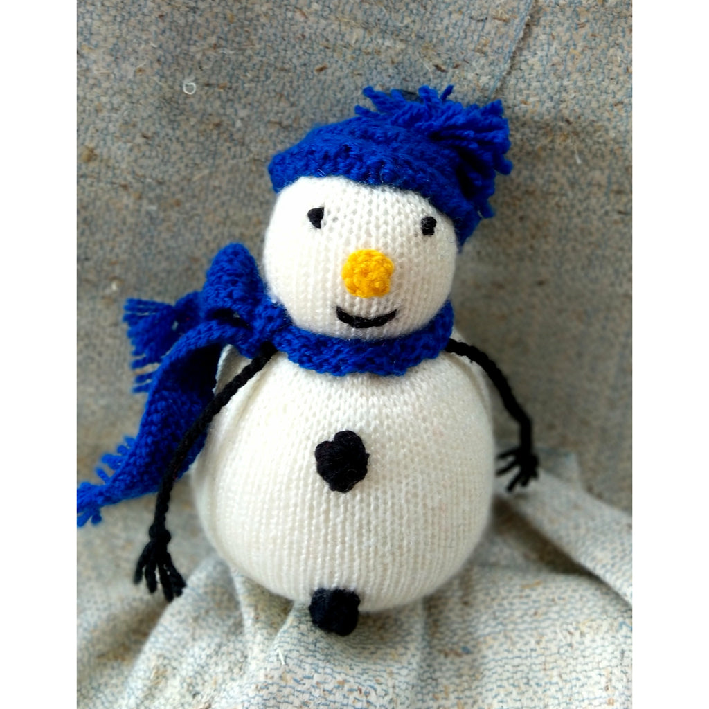 Hand Knitted Snowman Soft Toy