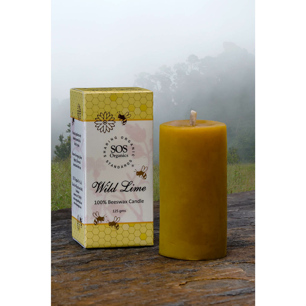 Wild Lime Beeswax Candle